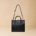 Black Eco Luxe Tote With Strap