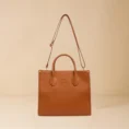 Brown Eco Luxe Tote With Strap