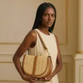 Cognac Raffia S. Bag Model