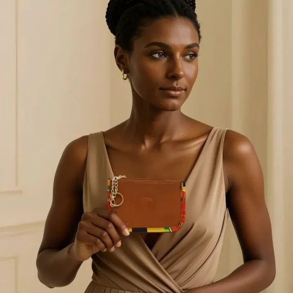Kente Purse Model