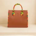 Eco Luxe Kente Tote - Brown